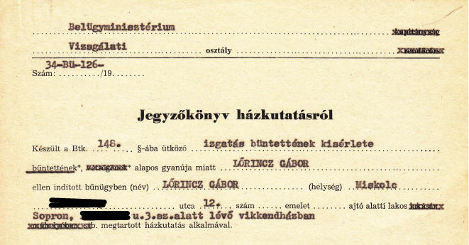 Dokumentum – Letartóztatás