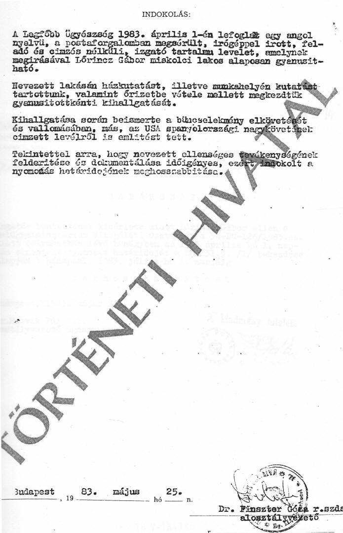Dokumentum – Vádemelés