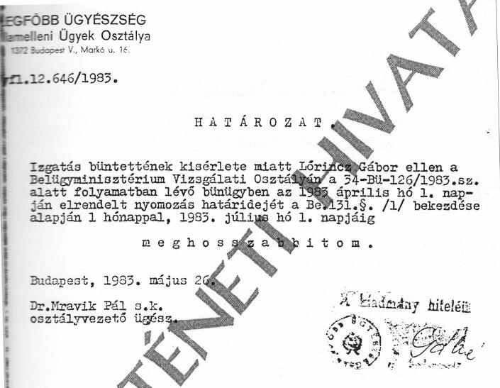 Dokumentum – Vádemelés