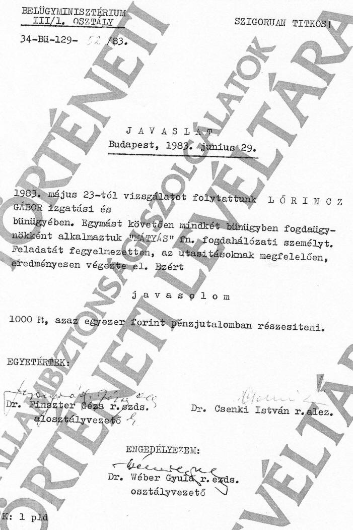 Dokumentum – Vádemelés